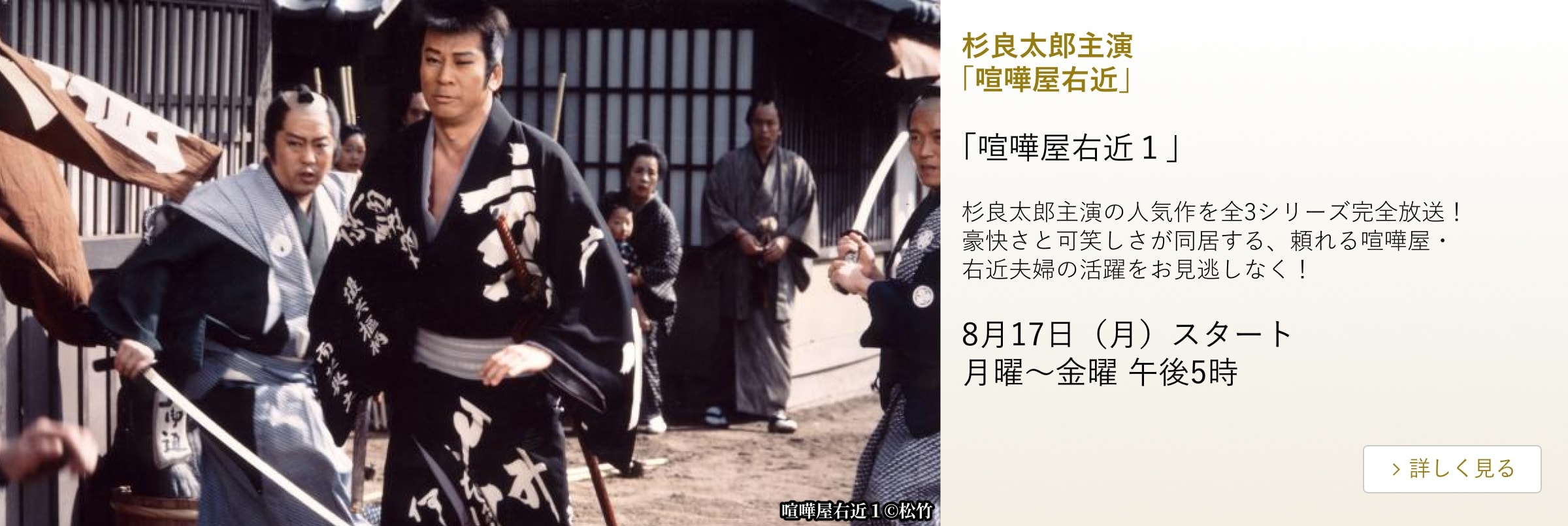 杉良太郎主演 「喧嘩屋右近」
