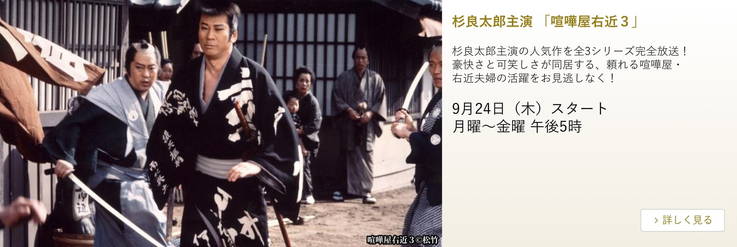 杉良太郎主演 「喧嘩屋右近3」