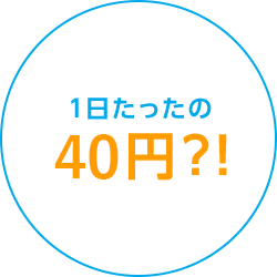 1日たったの40円?!